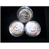 Image 1 : (3X$) 3. lIMITED EDITION $10 LAS VEGAS .999 FINE SILVER GAMING TOKENS (2)ORLEANS(1) BELLAGIO