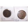 Image 1 : (2X$)2. U.S ONE LARGE CENTS XF CONDITION 1853 &1856