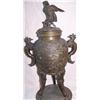 Image 2 : ANTIQUE CHINESE BRONZE TEMPLE URN, 22'TALL