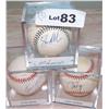 Image 1 : Lot of 3 Signed baseballs R. Minor,S. McReynolds,J. Guzman