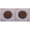 Image 1 : (2X The $) US Large Cents. VF+ to XF. 1853, 1854.