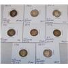 Image 1 : (8X The $) Barber Dimes. VG to Fine+. 1899, 1903, 1907-O, 1911, 1912, 1914-D, 1915-S, 1916.