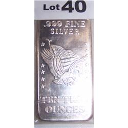 Ten Troy Ounces of .999 Fine Silver. Minted 1981 from US Strategic Stockpile Silver.