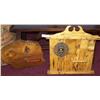 Image 1 : Two Wooden Clocks. One is made of the Rare Myrtlewood.