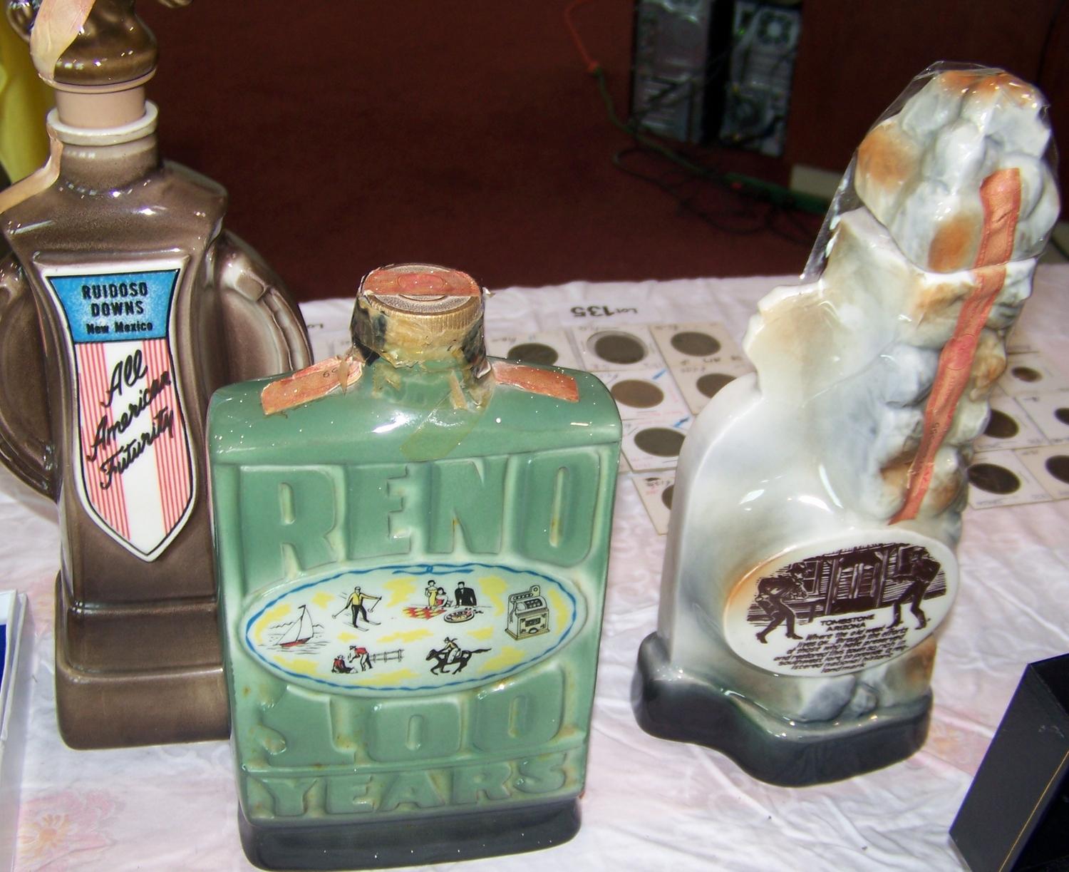 Lot of 3 Vintage Collectible Jim Beam Bottles.