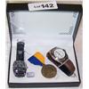 Image 1 : 2pc. New Watch Set. w/ Medal in Gift Box.