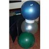Image 1 : (3) Exercise Balance balls w/ 2 floor mats