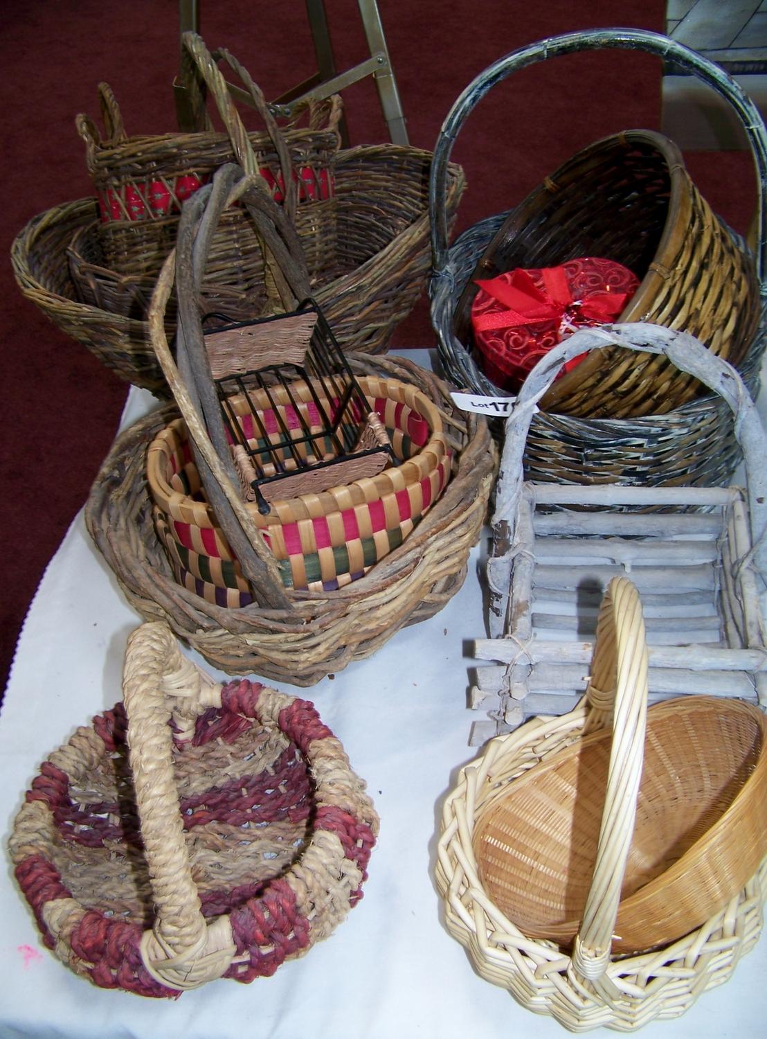 Lot of Woven Baskets (13)
