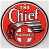 Image 1 : SANTA FE CHIEF PORCELAIN AND METAL ADVERTISING SIG