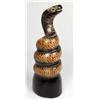 Image 1 : RARE WATER BUFFALO HORN CARVED PYTHON