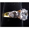 Image 3 : 19 CTW 22K GOLD VERMEIL AND LAB DIAMOND RING