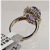 Image 4 : 14K WHITE GOLD LADIES TANZANITE AND DIAMOND RING -