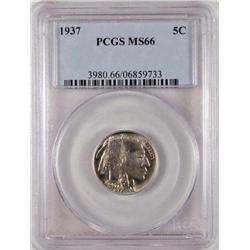 1937 BUFFALO NICKEL PCGS MS-66