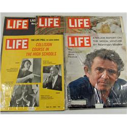 LOT OF 5 VINTAGE LIFE MAGAZINES - INCL. WOODSTOCK