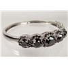 Image 3 : SILVER BLACK AND WHITE DIAMOND BRACELET - 7" LONG