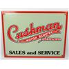 Image 1 : CUSHMAN PORCELAIN AND METAL ADVERTISING SIGN