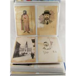ALBUM OF APPROX. 154 JUDAICA CARDS - POST WAR / NE