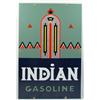 Image 1 : INDIAN GASOLINE PORCELAIN AND METAL ADVERTISING SI