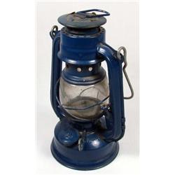 VINTAGE GLOBE BRAND LANTERN - BLUE - Approx. 7.25"