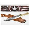Image 1 : KENTUCKY BOWIE KNIFE W/ SIMULATED IVORY REAL COW B