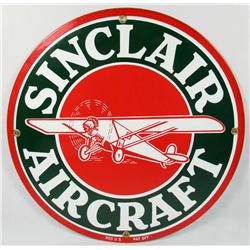SINCLAIR AIRCRAFT PORCELAIN AND METAL ADVERTISING