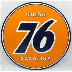 UNION 76 PORCELAIN AND METAL ADVERTISING SIGN