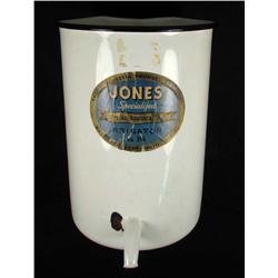 EARLY ENAMEL WARE "IRRIGATOR"  W/ ORIG. PAPER LABE