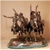 Image 1 : Large Contemporary Frederick Remington Bronze Entitled "Coming Through the Rise", Limited edition #4