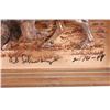 Image 2 : Framed Copper Embossed Buffalo Artist signed by Bob & Peggy Schwarze.Artist signed by Bob & Peggy Sc