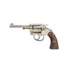 Image 1 : Colt Police Positive Cal .32 Police SN:207303, DA 6 shot revolver. Nickel finish, wood checkered gri