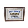 Image 1 : Unique Game Room Mirror With colorful lettering and etching: "Last Chance Saloon", "Ales & Beers", "