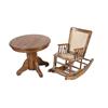 Image 1 : Collapsible Childs High Chair Plus a small round oak end table, contemporary.Plus a small round oak 