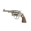 Image 1 : Colt DA Cal .38Spl SN:437467 Double action 6 shot revolver. Reblued finish, checkered wood grips, 4"