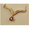 Image 3 : Very High Quality 14K YG Ladies Pendant Set with a very fine blood red Ruby weighing 1.20 carats and