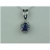Image 1 : Splendid 14K WG Ladies Custom Pendant By ‘Keepsake’ set with a fine Ceylon type color sapphire weigh