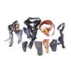 Image 1 : Box Lot of Nine Holsters Includes one nice Bianchi leather rig from the Stembridge Gun Rentals.Inclu