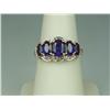 Image 1 : Superb 10K Yellow Gold Ladies Ring Set with graduating fine blue sapphires weighing over 2.00 carats