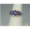 Image 2 : Superb 10K Yellow Gold Ladies Ring Set with graduating fine blue sapphires weighing over 2.00 carats