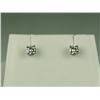 Image 1 : Brilliant 14K WG Ladies Diamond Stud Earrings Set with two round diamonds weighing approx 0.40 carat