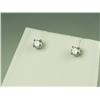 Image 2 : Brilliant 14K WG Ladies Diamond Stud Earrings Set with two round diamonds weighing approx 0.40 carat