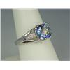 Image 2 : Stylish 10K White Gold Ladies Ring Set with a center checkerboard cut Mystic Topaz weighing approx 2