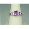 Image 1 : High Quality 10K WG Ladies Designer Ring Fine set with Amethyst, pink tourmalines and diamonds weigh