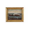 Image 1 : Antique Oil on Board Depicting a Seaside In original gold gilt frame, unsigned, early 20th century.I