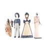 Image 1 : Collection of Five Wood Carvings Three are Americana folk art style, and two smaller American carvin