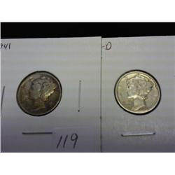 1941 & 43-D MERCURY DIMES