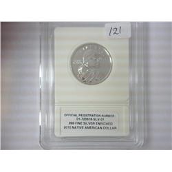 2010 NATIVE AMERICAN $ SILVER ENRICHED (AS SHOWN)