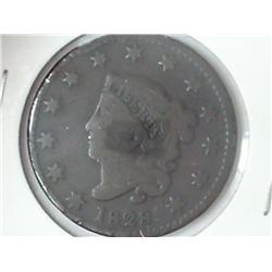 1828 US LARGE CENT (ALTERED WORD CENT)