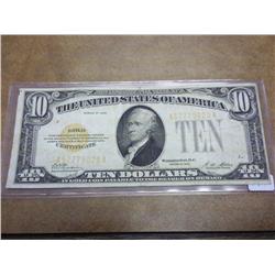 1928 $10 US GOLD CERTIFICATE