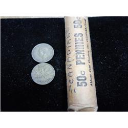 ROLL OF 1941 CANADA ONE CENTS