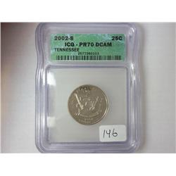 2002-S TENNESSEE QUARTER ICG PR70 DCAM